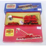 Two Hornby Dublo items: 4620 breakdown crane with the jacks (E)(BE) with D1 TPO mail van set, with