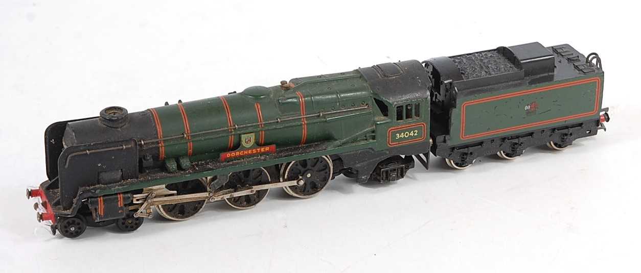 Hornby Dublo 'Dorchester' loco and tender converted from 3 to 2-rail, very dusty and playworn,