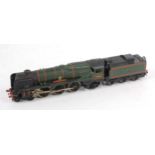 Hornby Dublo 'Dorchester' loco and tender converted from 3 to 2-rail, very dusty and playworn,