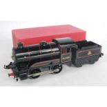 1954-61 Hornby type 50 clockwork loco and tender, 0-4-0 BR lined black 60199, small loss of lining