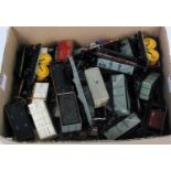 Tray of approx 47 Hornby Dublo tinplate wagons, mainly British Rail, a wide assortment including a