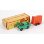 Dublo Dinky Toys 073 Land Rover and horse trailer, Land Rover with black treaded wheels as has