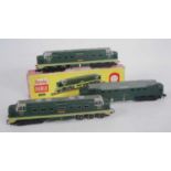 Three Hornby Dublo Co-Co diesel electric locos: 2234 2-rail Crepello (VG-E)(BG), another missing two