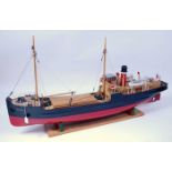 A Caldercraft? kit built and gas powered model of a Mickleham of Liverpool coaster, constructed from