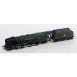 EDL12 Hornby Dublo loco and tender 'Duchess of Montrose' BR lined green matt, noticeable chips,