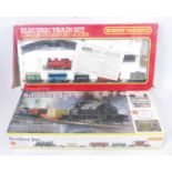Two Hornby goods train sets each incomplete with locos and wagons only: LT goods and Smokey Joe (G-