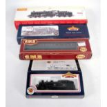 Bachmann 32-503 BR lined black early emblem standard class 5MT engine and tender lamps added (G-BG),