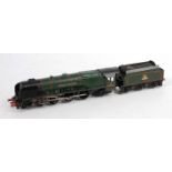 EDL12 Hornby Dublo loco and tender 'Duchess of Montrose' BR lined green matt, chips to footplate