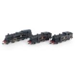 A Hornby Dublo EDL 18 3-rail tank engine and 2 x EDL17 tank engine, playwear to all (F)