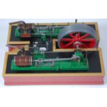 A very well made/exhibition quality model of a twin cylinder live steam mill engine, comprising of