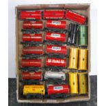 23 Hornby Dublo tank wagons including Royal Daylight, Shell Lub Oil, Esso Fuel oil, Mobil, Vacuum,