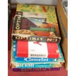 A collection of mixed childrens toys, to include an Optkit No.1, Monopoly, Camelot, Diplomacy etc