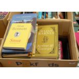 A box of modern first editions to include Alan Bennett - Smut, Posy Simmonds - Gemma Bovary and