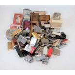 A large collection of pocket cigarette lighters to include Colibri, Ronson etc