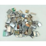 A large collection of pocket cigarette lighters to include Ronson Whirlwind, inscribed Surrey County