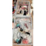 A box of modern costume jewellery mainly being beaded necklaces, various loose beads, etc