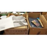 Two boxes of books to include Gertrude Jekyll Garden Ornaments, WH Symonds English Furniture, etc