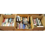 3 boxes of miscellaneous books to include Rudyard Kipling the Jungle book, Rubiyat of Omar Khyam,