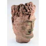 A Studio pottery head, artist unknown, late 20th century