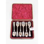 A set of five late Victorian silver spoons, maker John Round, Sheffield 1894; together with a