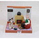 A Wallace & Gromit novelty clock radioCondition report: No batteries available to test. Battery