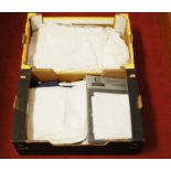 Two boxes of mixed table linen, Edwardian and later