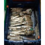 A loose canteen of silver plated cutlery, in the Springtime pattern