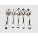 A pair of George III silver dessert spoons, maker Peter Bateman, Ann Bateman & William Bateman,