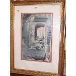 A gilt framed reproduction furnishing print