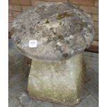 A Wiltshire staddle stone, height 75cm, probably 18th centuryCondition report: Chip to edge of base,