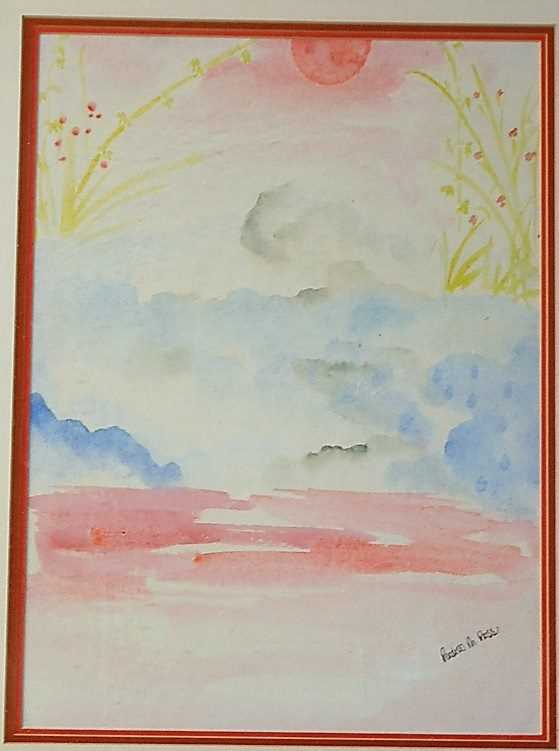 P.M. Ross - Untitled, watercolour wash, signed lower right, 44 x 33cm - Image 2 of 2