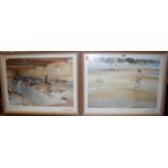 William Russell Flint - Jemima in Anglesey, print, 28x40cm, and two others - The Great Lavoir, and