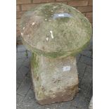 A Wiltshire staddle stone, height 76.5cm, probably 18th centuryCondition report: Typically weathered