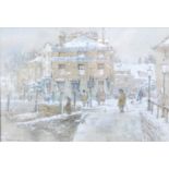 Bernard Philip Batchelor (1924-2012) - Snow at Richmond, watercolour heightened with white, signed