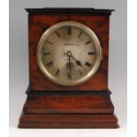 Norman of Pimlico - a mid-19th century walnut cased bracket clock, the case having glass panel to