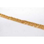 A Middle Eastern yellow metal flat and rope curblink neck chain, 93.8g, stamped and tested as