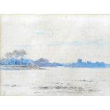 *Miles Birkett Foster (1825-1899) - Landscape at sundown, watercolour, signed with monogram lower