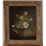 Cecil Kennedy (1905-1997) - Still life with flowers in a glass goblet, oil on canvas, signed lower