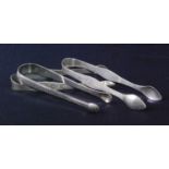 A pair of early George III silver sugar tongs, maker Philip Batchelor, circa 1770; together with a