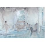 William Russell Flint - Lavoir la Bastide, Fine Art Trade Guild lithograph, signed in pencil to