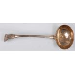 A George V silver soup ladle, in the Kings pattern, 11oz, maker Mappin & Webb, London 1922, 31.5cm