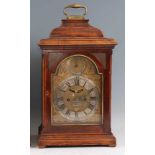 Bartholomew Devis of London - a George III walnut cased bracket clock, having a caddy top over