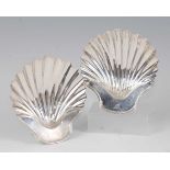 *A pair of George III silver shell shaped bonbon dishes, raised on shell feet, 7.5oz, maker Henry