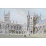 19th century English school - a set of twelve topographical views of Oxford landmarks,