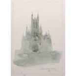 John Sergeant (1937-2010) - Canterbury, watercolour, titled lower right, 12 x 8.5cm; together with