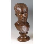 Paul Dubois (1829-1905) - a large bronze portrait bust of the scientist Louis Pasteur,