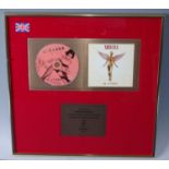 Nirvana, a presentation CD for the album In Utero with plaque below "Presented to Jonathan Ruffle to