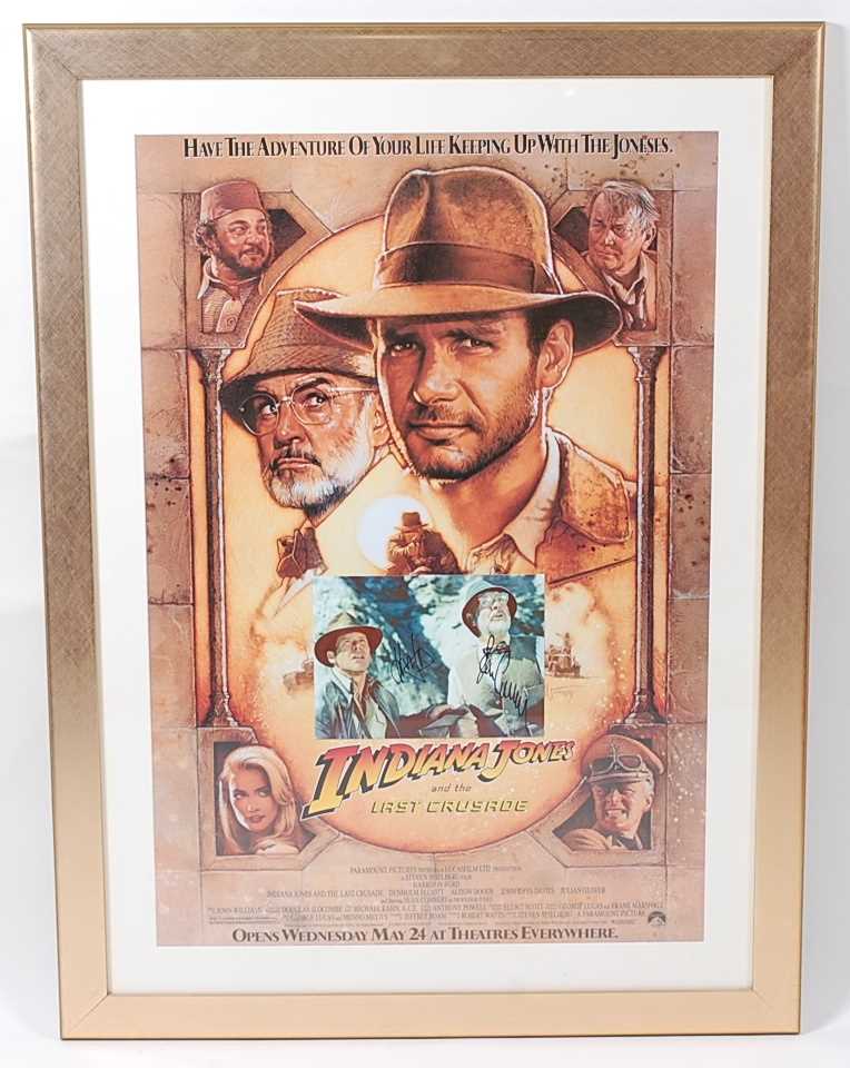 Indiana Jones and the Last Crusade, 1989 promotional poster, having an applied photograph to the - Image 2 of 3