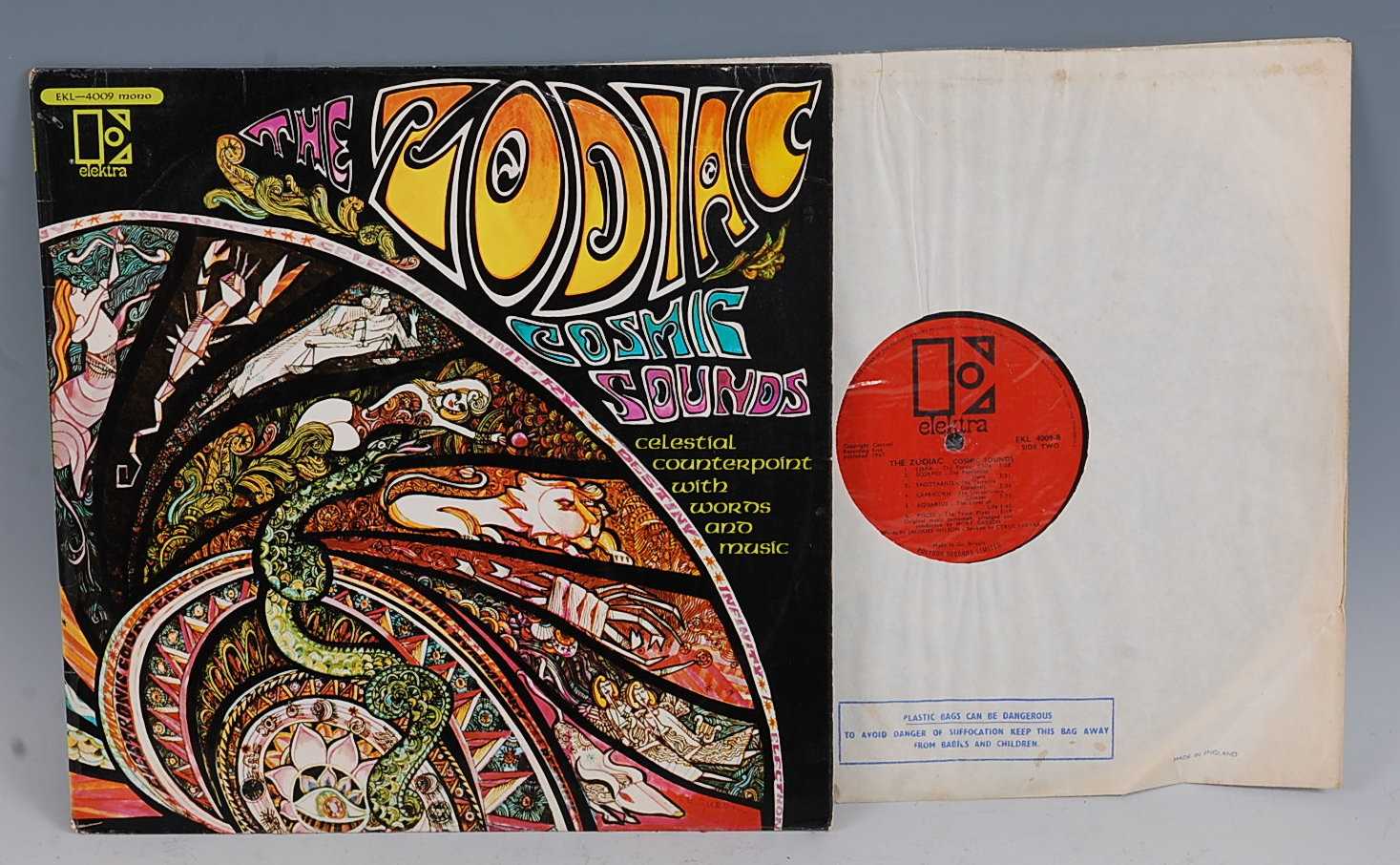 The Zodiac - Cosmic Sounds, UK 1967 1st pressing, Elektra EKL 4009 mono. (1)Condition report: