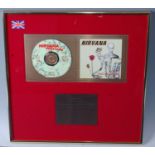 Nirvana, a presentation CD for the album Incesticide with plaque below "Presented to Jonathan Ruffle